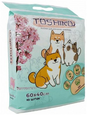 TOSHIKO пеленки впитывающие с ароматом САКУРЫ 60*40 30 штё