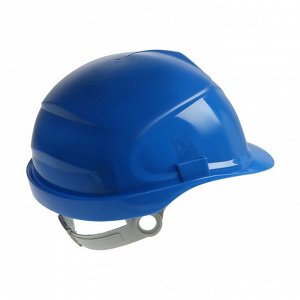 Каска защитная ТУНДРА, для строительно-монтажных работ, с пластиковым оголовьем, синяя