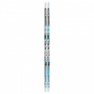 Лыжи пластиковые, 185 см, с насечкой, цвета МИКС