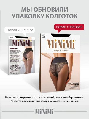 MINIMI SLIM CONTROL 40 колготки женские с утягивающими, моделирующими, ажурными трусиками