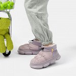Теплые тапочки-ботинки с утяжкой, женские