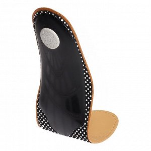 Стельки для обуви амортизирующие, с жёстким супинатором, 39-40р-р, пара, цвет светло-коричневый