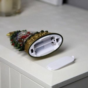 Светодиодный фонарь в виде Ёлки, 9 х 15 х 4 см, пластик,, свечение тёплое белое