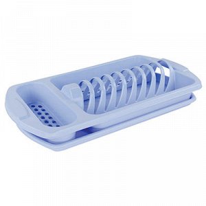 Сушилка для посуды пластмассовая "Хозяюшка" 43х25,5х7,5см (Р