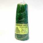 Свечи восковые СРЕТЕНСКИЕ маканые №1 ЗЕЛЁНЫЕ (100 шт.) 15*0,6 см