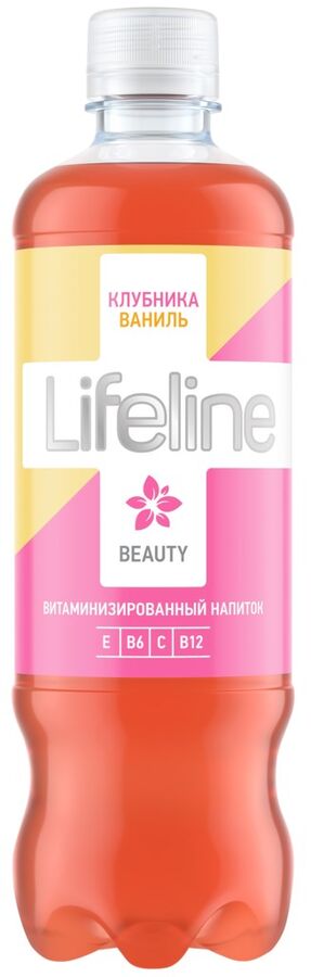 Напиток безалкогольный витаминизированный негазированный LIFELINE со вкусом клубники и ванили 0,5л