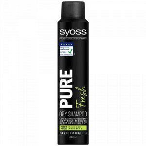 Syoss Сухой шампунь Pure Fresh, для нормальных волос, ежедневный уход, 200 мл