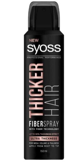 Syoss Fiber-спрей для укладки волос Thicker Hair, сверх-густота, для мега объёма, 150 мл