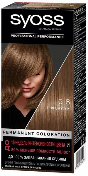 Syoss Стойкая крем-краска для волос Color, 6-8 Темно-русый, 115 мл