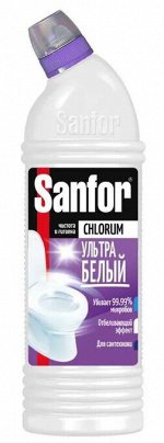SANFOR CHLORUM 2 в 1 гель для ванн и туалета с хлором  750 гр.