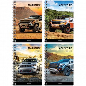 Записная книжка А6 120л. на гребне "Авто. Off-road adventures"