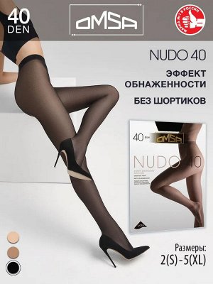 OMSA NUDO 40 колготки женские эффект обнаженности, без шортиков)