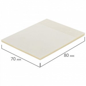 Блок самоклеящийся прозрачный (стикеры) BRAUBERG TRANSPARENT 90х70 мм, 50 листов, 115206