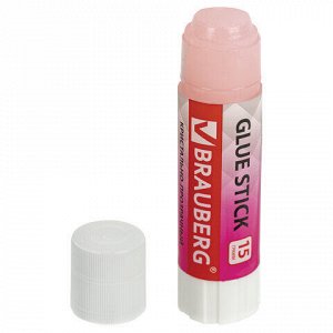 Клей-карандаш 15 г ВЫГОДНАЯ УПАКОВКА BRAUBERG "COLOR Crystal", 4 штуки на блистере, 271709