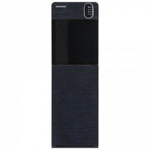 Кулер для воды SONNEN FSE-03Bi напольный, нагрев/охлаждение, НИЖНЯЯ ЗАГРУЗКА, 3 крана, графит, 455744