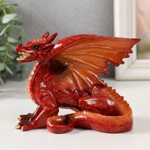 Сувенир полистоун лак "Красный дракон" 12,8х7,2х9,5 см