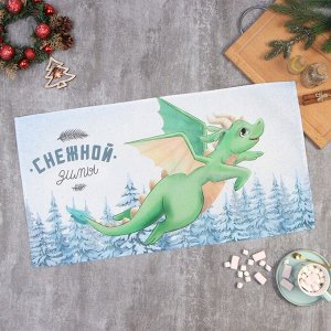 Полотенце «Этель. Снежной зимы», 40x73 см, 100% хлопок, саржа 190 г/м²