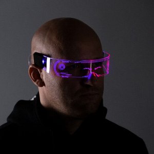 Светодиодные очки для вечеринки, батарейки CR2032x2, свечение мульти (RGB)