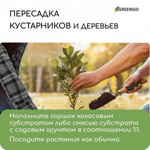 Субстрат кокосовый в брикете, 5 л, кокосовые чипсы, универсальный, Greengo