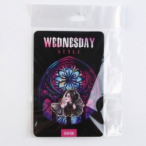 Значок деревянный «Wednesday», 3,5 х 3,6 см