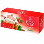 «Bontime», чай черный «Клубника», 25 пакетиков, 37 г