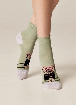 Носки женские с пушистым рисунком