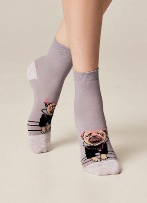 Носки женские с пушистым рисунком