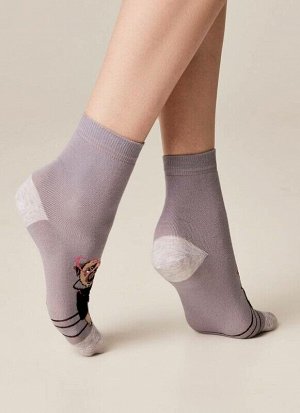 Носки женские с пушистым рисунком