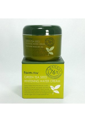 KR/ FarmStay Green Tea Seed Whitening Water Cream Крем для лица увлажняющий с осветляющим действием "Семена Зеленого чая", 100г