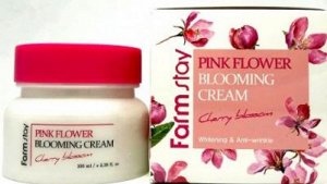 KR/ FarmStay PINK FLOWER Blooming Cream PINK ROSE Крем для лица "Розовая роза", 100г