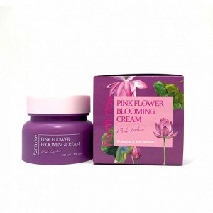 KR/ FarmStay PINK FLOWER Blooming Cream PINK LOTUS Крем для лица "Розовый лотос", 100г