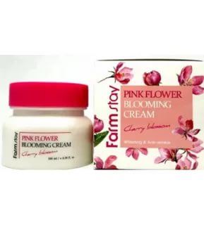 KR/ FarmStay PINK FLOWER Blooming Cream Cherry Blossom Крем для лица "Цветение Вишни", 100г