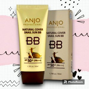 ANJO Professional  УЛИТОЧНЫЙ МУЦИН BB крем для лица Natural Cover Snail Sun BB SPF50+PA+++, 50 мл