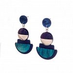 Серьги Moon Paris, Loriane, акриловые, с мерцающими вставками, ML-22.10-025 (зеленый)