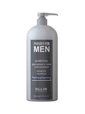 OLLIN PREMIER FOR MEN Шампунь для волос и тела освежающий 1000 мл