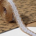 Лента текстильная «Кружево», 20 мм, 4.5±0.5 м, бежевая
