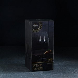 Бокал стеклянный для вина Magistro «Амьен», 700 мл, 11,5?25 см, цвет чёрный