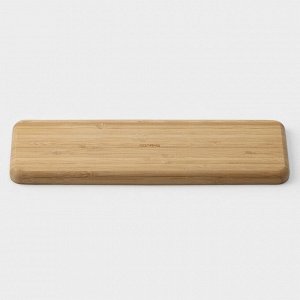 Менажница Доляна Striata, 4 секции, 33x9.5 см, бамбук, бежевая
