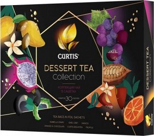 Чай CURTIS (Кёртис) "Dessert Tea Collection", набор 30 пакетиков, ассорти (6 вкусов по 5 пакетиков), 58,5 г