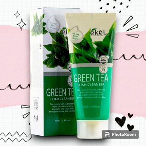 [EKEL] Нежная пенка для умывания с экстрактом зеленого чая Green Tea Foam Cleanser , 100 мл