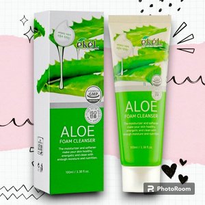 [EKEL] Нежная пенка для умывания с экстрактом АЛОЭ Aloe Foam Cleanser , 100 мл