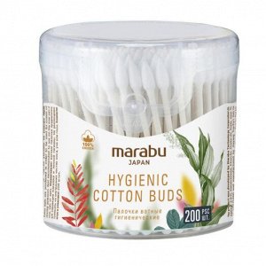 Ватные палочки MARABU Botanica 200шт/уп (пласт банка)