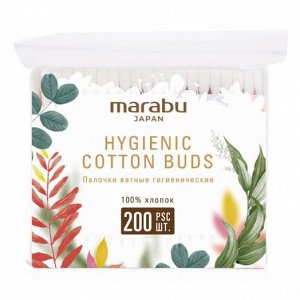 Ватные палочки MARABU Botanica 200шт/уп (зип-пакет)