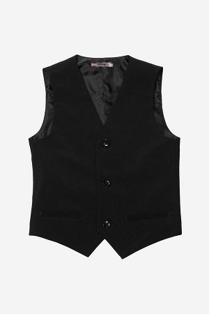 Жилет костюмная ткань (вискоза)черный Полиэстер - 70%, вискоза - 30% Классический жилет прямого силуэта для мальчиков любого возраста и комплекции, можно носить самостоятельно и под пиджак.