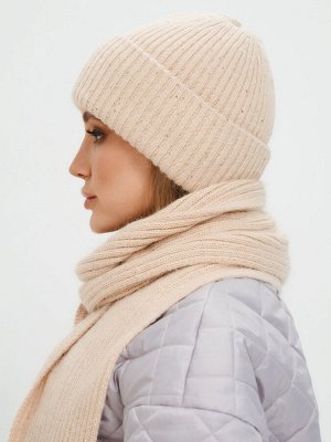 YSG Комплект женский двойной (шапка+шарф) 40% ангоры цвета при заказе в табличке