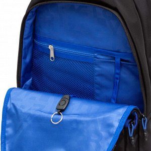 Школьный рюкзак GRIZZLY для мальчика старший класс, подростковый, черный, синий