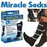 Компрессионные гольфы Miracle Socks черные