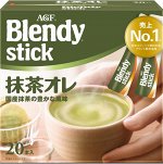 AGF Blendy Stick Чай зелёный с молоком и сахаром 9,7 гр*20 шт