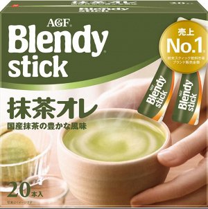 AGF (Ajinomoto General Foods) Чай зеленый с молоком Agf Blendy, 9,7г*20шт