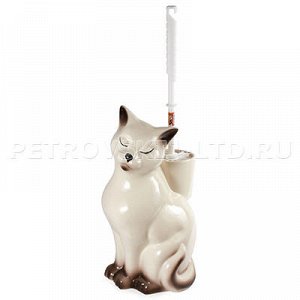 Подставка керамическая "Кошка сиамская" для унитазного ерша